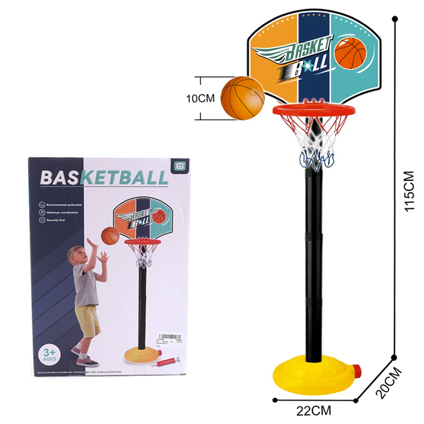ARO DE BASKETBALL CON PEDESTAL Y PELOTA
