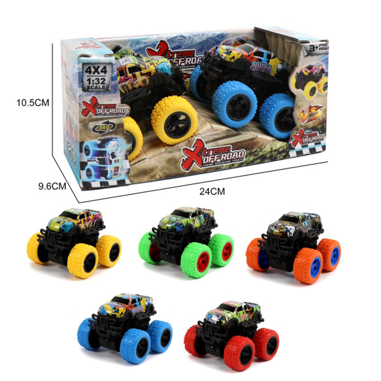 SET DE 2 CAMIONETAS 4X4 TODOTERRENO A FRICCION EN CAJA 