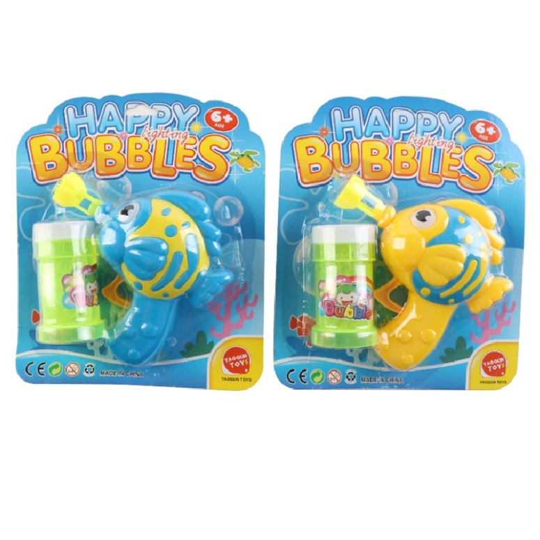 LANZA BURBUJAS EN FORMA DE PEZ