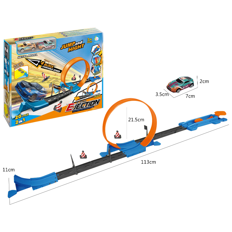 PISTA Y LANZADOR 20 PIEZAS 2 X 1 EN CAJA 