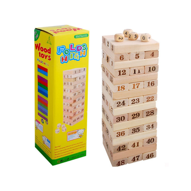 JUEGO TORRE DE BLOQUES DE MADERA