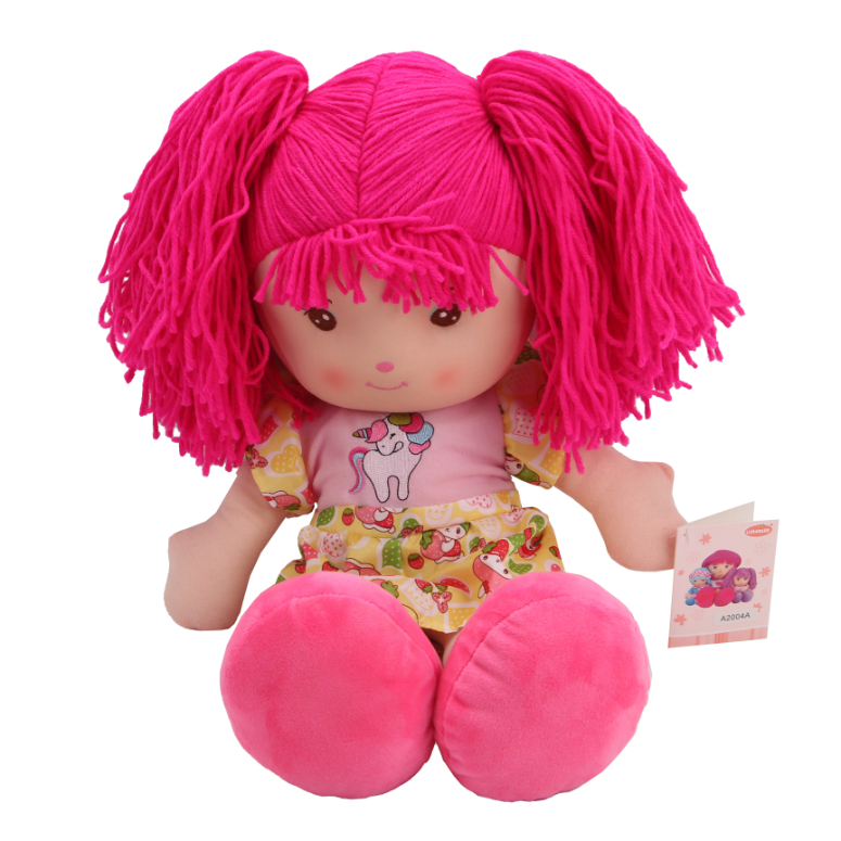 MUNECA CON CABELLO DE LANA 20 CM