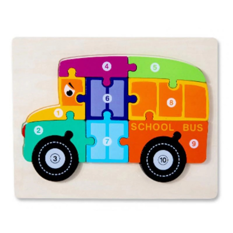 PUZZLE DE AUTOBUS DE MADERA