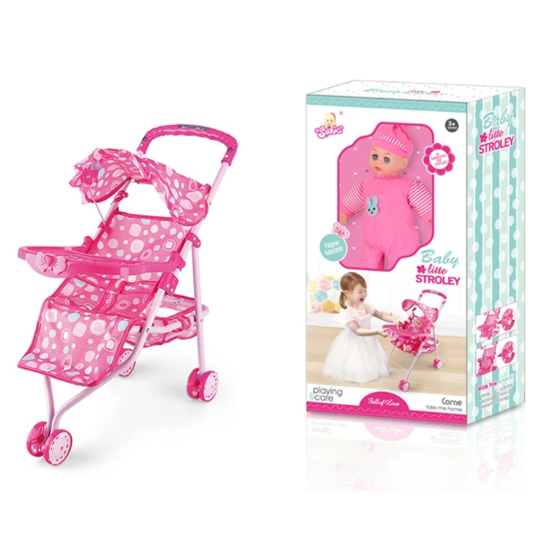 MUNECA CON COCHE METALICO