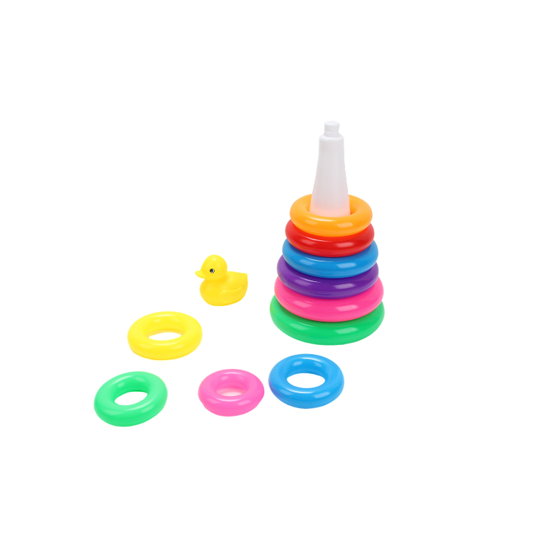 SET DE 10 ARGOLLAS APILABLES CON PATITO