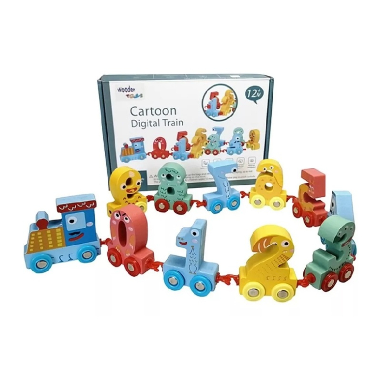 TREN DE NUMEROS DE MADERA COLORES
