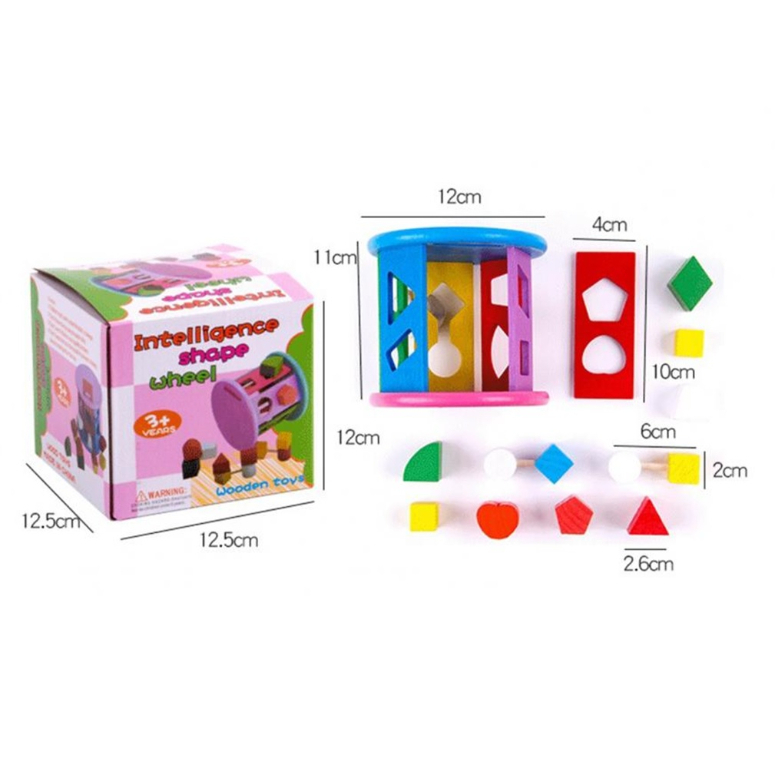 JUEGO DE MADERA CON FIGURAS DE ENCAJE COLORES