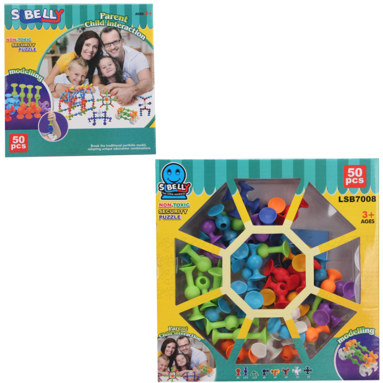 VENTOSAS DIDACTICAS DE COLORES EN CAJA 50 PCS