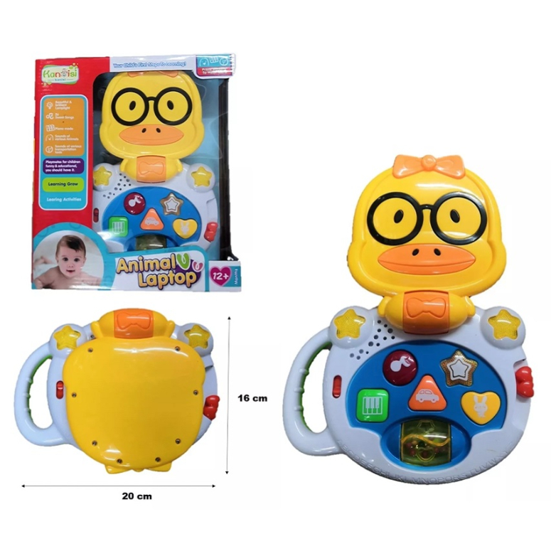 LAPTOP CON FORMA DE PATO PARA BEBE Y SONIDOS