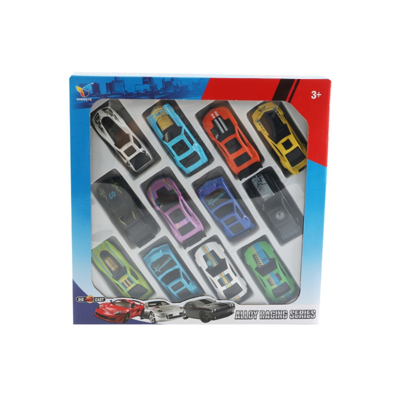 SET DE 12 AUTOS CON DISENO Y COLORES