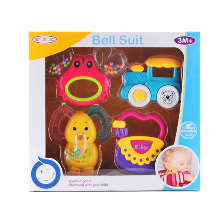 SET DE 4 CASCABELES ATRACTIVOS COLORES EN CAJA