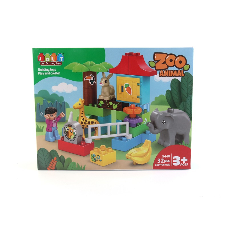 BLOQUES DE CONSTRUCCION DE ZOOLOGICO 32 PIEZAS