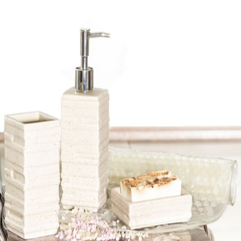 SET BANO  RUSTICO 4 PZS SET