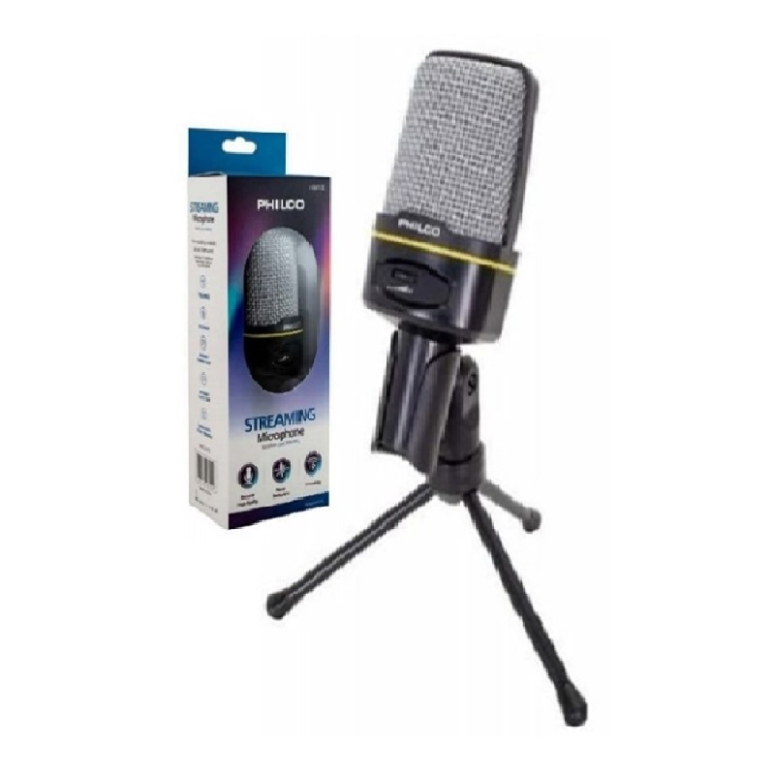 PHILCO MICROFONO GAMER STREAMER CON TRIPODE