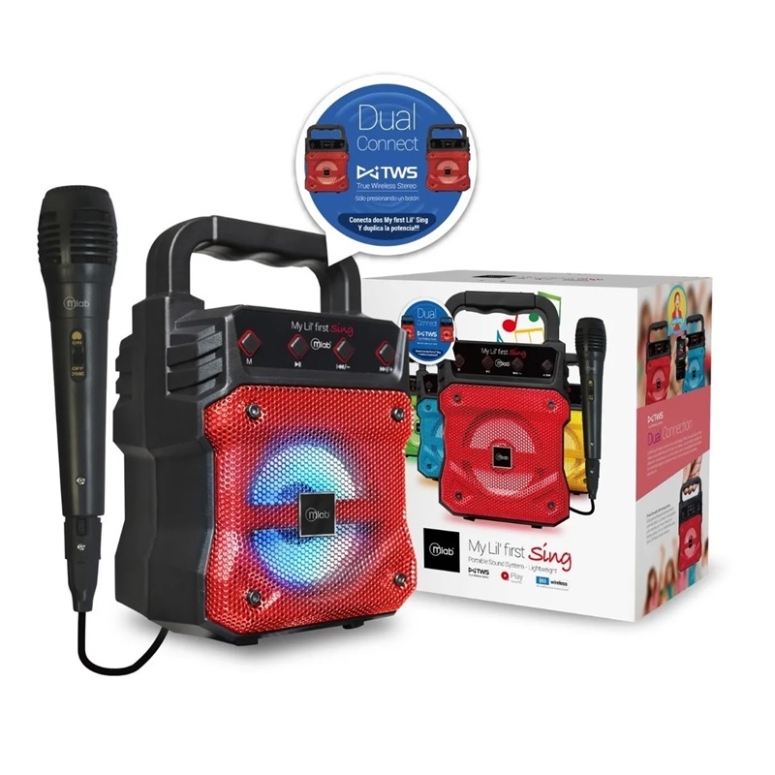 MLAB KARAOKE MY LIL FIRST SING CON MIC CABLE RED