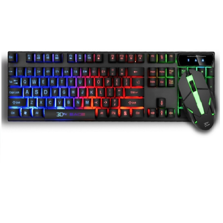 3DFX KIT GAMER 2 EN 1 TECLADO  MOUSE LED RGB