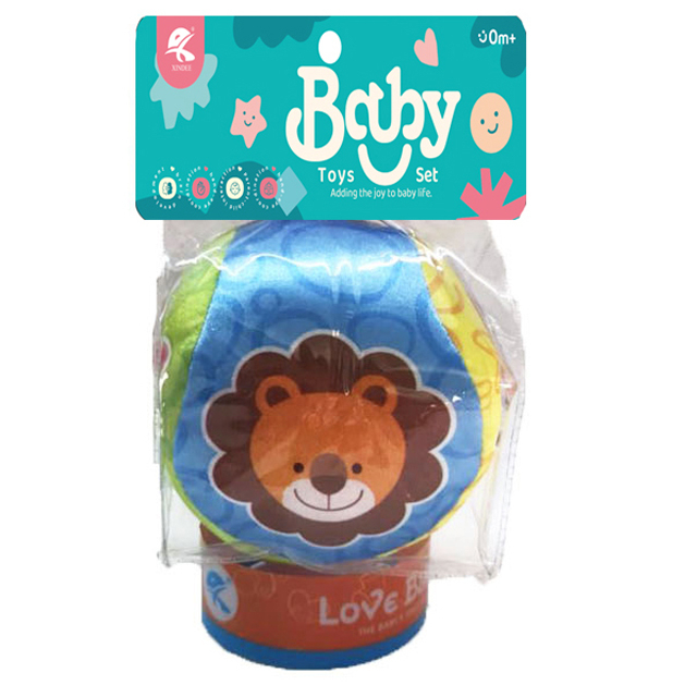 PELOTITA SUAVE CON FIGURAS DE ANIMALITOS Y COLORES