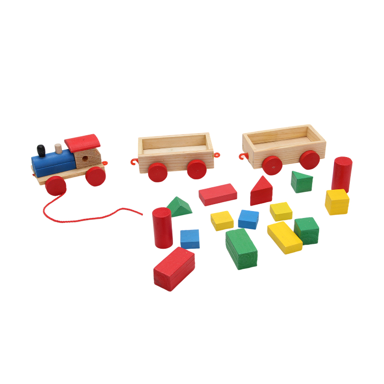 TREN DIDACTICO DE BLOQUES MADERA COLORES
