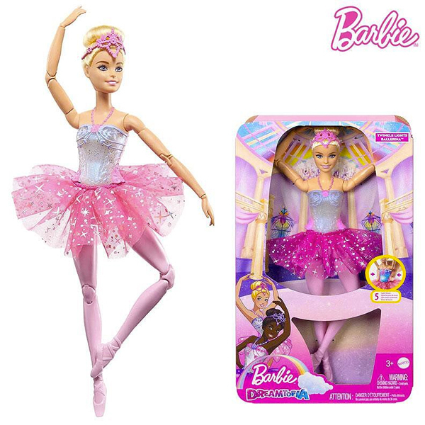 BARBIE BAILARINA LUCES BRILLANTES TU TU ROSA