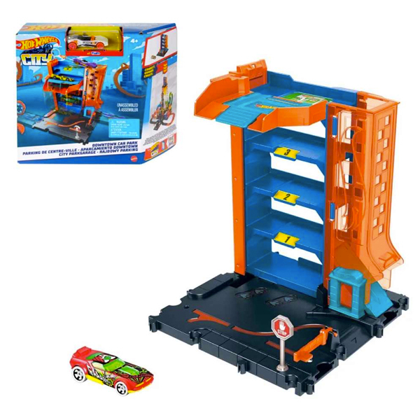 HOT WHEELS TORRE DE ESTACIONAMIENTO Y AUTO