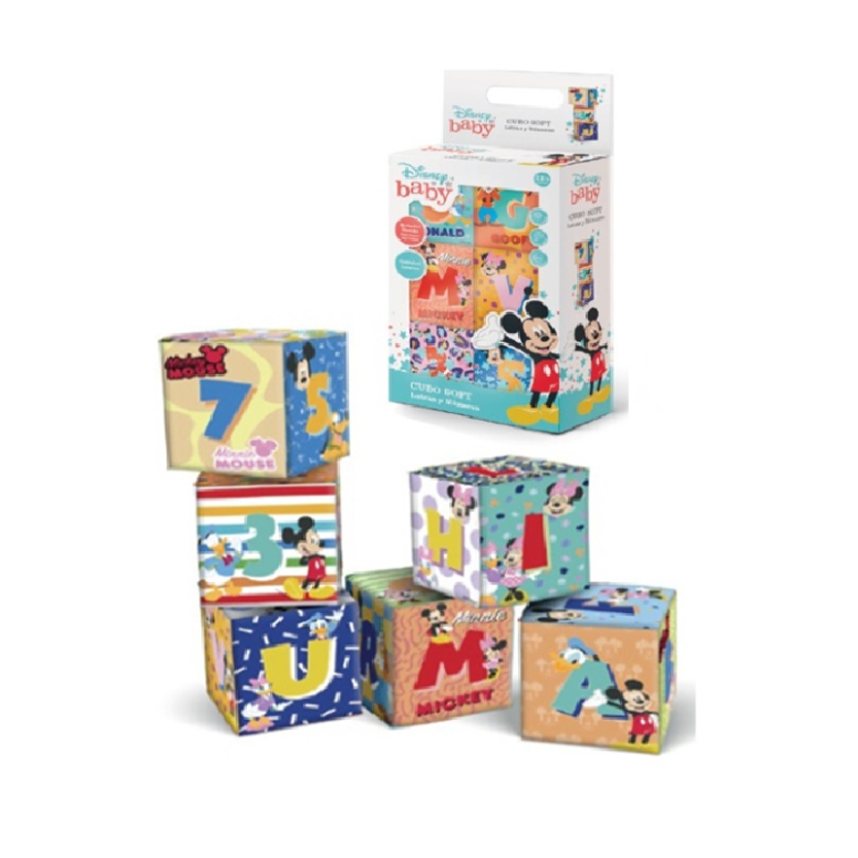 CUBO SOFT LETRAS Y NUMEROS DISNEY BABY