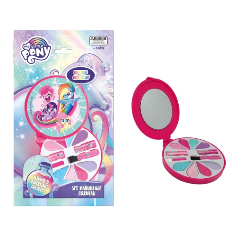 SET DE MAQUILLAJE REDONDO Y ESPEJO MY LITTLE PONY