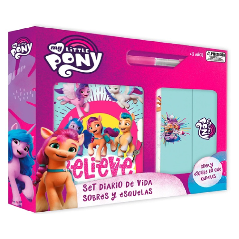 SET DIARIO LAPIZ SOBRES Y ESQUELAS 23X20CM PONY