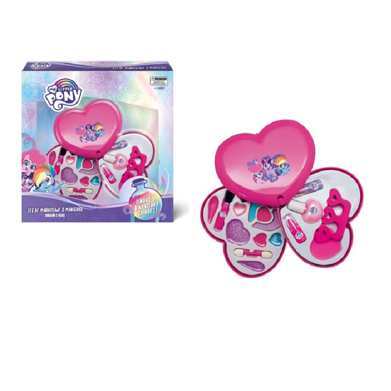 SET DE MAQUILLAJE Y MANICURE CORAZON 2 PISOS MY LI