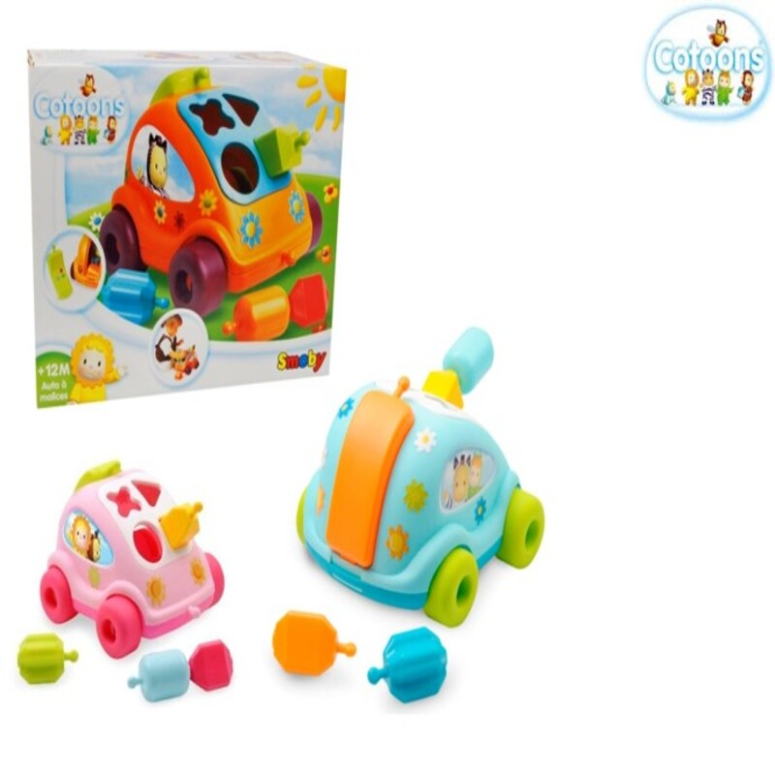 AUTO TELEFONO CON PIEZAS DE ENCAJE ROSADO